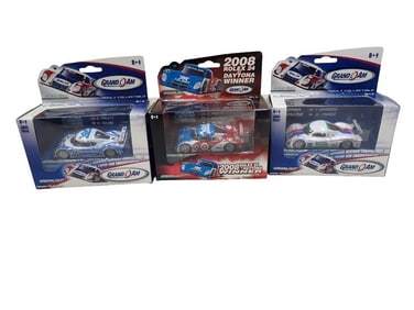 3 Greenlight Model Cars 1:64 Scale New in Box incl Telmex Racing S. Pruett and M. Rojas,