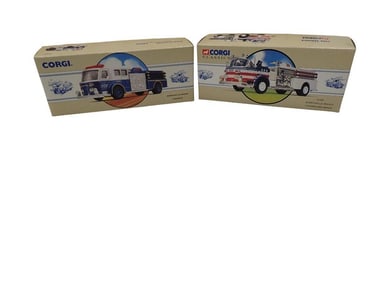2 Corgi Die Cast Model Fire Engines incl American La France Carnegie 97323 and American La France Pu