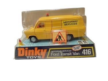 Dinky Toys Die Cast Motorway Services Ford Transit Van 416 Model in Original Package