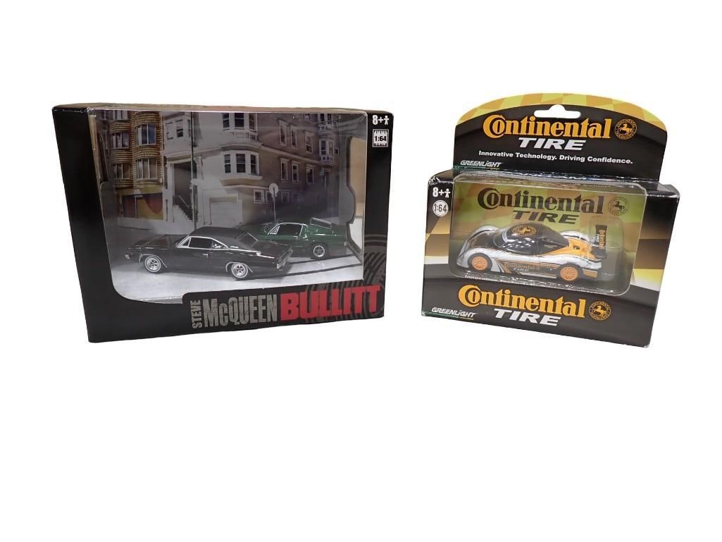 Greenlight Die Cast Model Cars incl Continental Tire Grand Am Rolex Sports Car Series 1:64 Scale Mod: Greenlight Die Cast Model Cars incl Continental Tire Grand Am Rolex Sports Car Series 1:64 Scale Model Car and Steve McQueen Bullitt Set of 2 Cars. All are 1:64 scale models in original pac