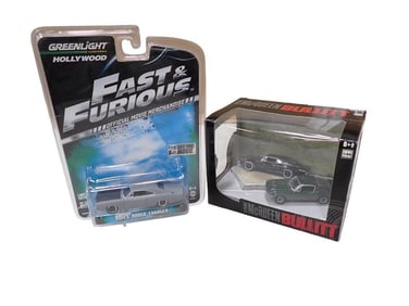 Greenlight Die Cast Model Cars incl Fast & Furious Dom's Dodge Charger and Steve McQueen Bullitt Set