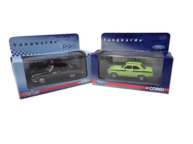 2 Corgi Vanguards Precision Die Cast Replicas 1:43 Scale Model Cars incl Ford Escort MK1 Mexico