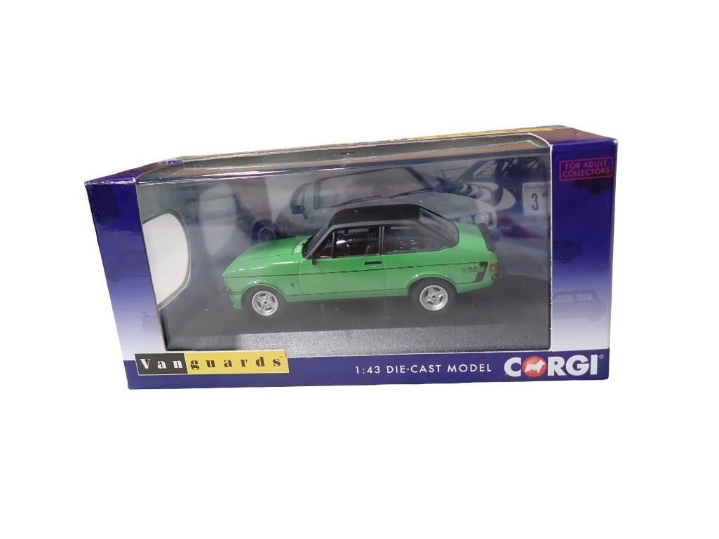 Corgi Vanguards VA12606A Ford Escort MK2, RS Mexico Signal Green, RHD 1:43 Scale Model Car (1 of 8)
