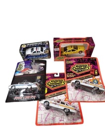 5 Die Cast 1:43 Scale Model Police Cars incl Road Champs and Motor Max