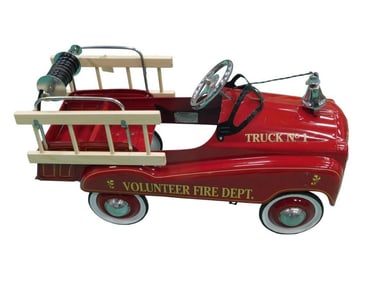 Gearbox Pedal Car Co Red Volunteer Fire Dept. Pedal Car