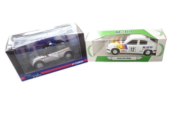 2 Corgi Die Cast Cars incl Nine Double Nine BMW Mini Cooper and Corgi Mobil Astra 16v Rally