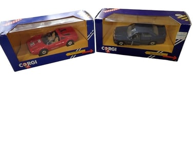 2 Corgi Die Cast Model Cars incl Mercedes 2.3/16 and Ferrari 308 GTS