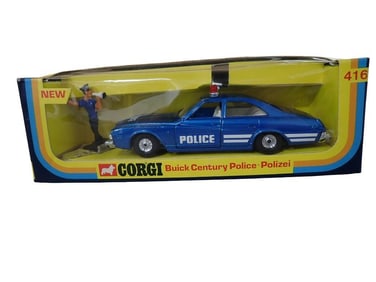 Corgi 416 Buick Century Police Polizei Die Cast Model Car in Original Box