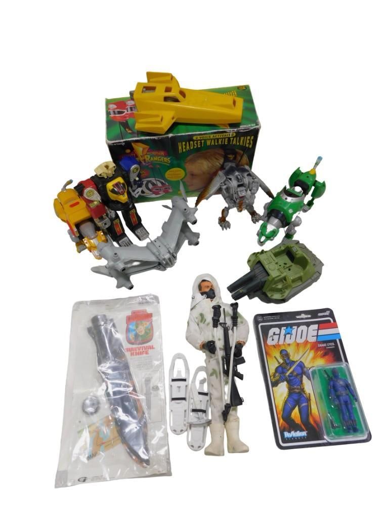 Toys Lot incl Mighty Morphin Power Rangers Headset Walkie Talkies in Original Box, GI Joe Snake Eyes (1 of 6)