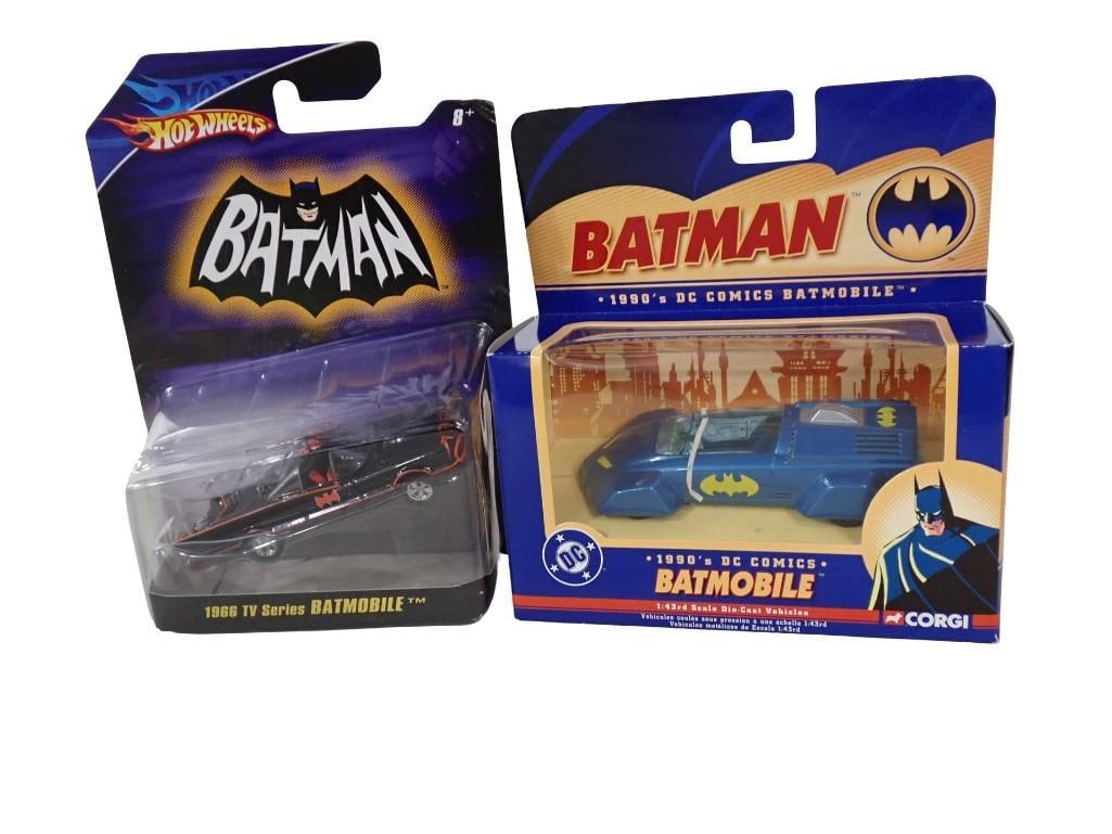2 Batman Die Cast Model Batmobile Cars incl Corgi and Hot Wheels Both New in Package (1 of 7)