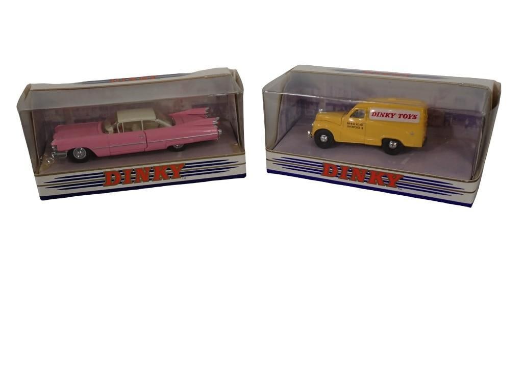 2 Matchbox Dinky Model Vehicles incl 1959 Cadillac Coupe de Ville DY007/C and 1953 Austin A40: 2 Matchbox Dinky Model Vehicles incl 1959 Cadillac Coupe de Ville DY007/C and 1953 Austin A40 Dinky Toys Van. Both are in original boxes All pictures are considered part of the description and