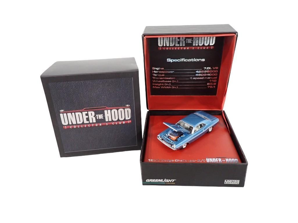 Greenlight Under the Hood Collector's Club 1970 Dodge Challenger R/T Die Cast Model Car (1 of 6)