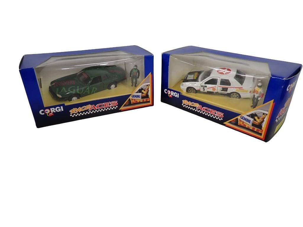 2 Corgi Race Aces Die Cast Model Cars incl 95000 Jaguar XJS and 95000 Ford Sierra (1 of 10)