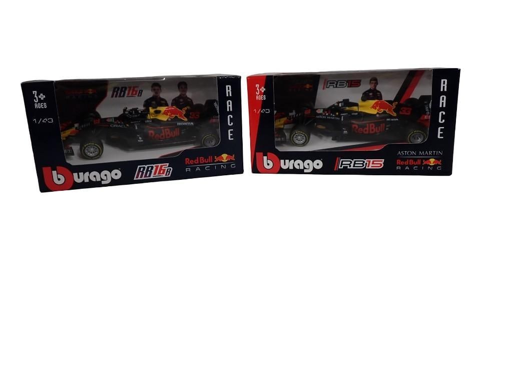 2 Burago 1/43 Scale Die Cast Cars incl Aston Martin Red Bull Radinb RB15 and Red Bull Racing RB16B (1 of 11)