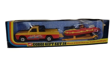 Corgi GS28 Mazda B1600 Trailer and Dinghy Die Cast Model in Original Box