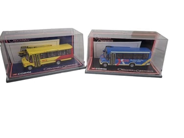 2 Corgi Original Omnibus Die Cast Model Buses incl PMT and X33 Burton Derby Non Stop