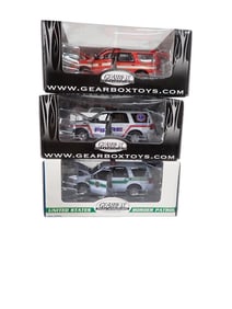 3 Gearbox Die Cast Model Emergency Vehicles 1:43 Scale in Original Boxes incl Marion Fire Paramedic,