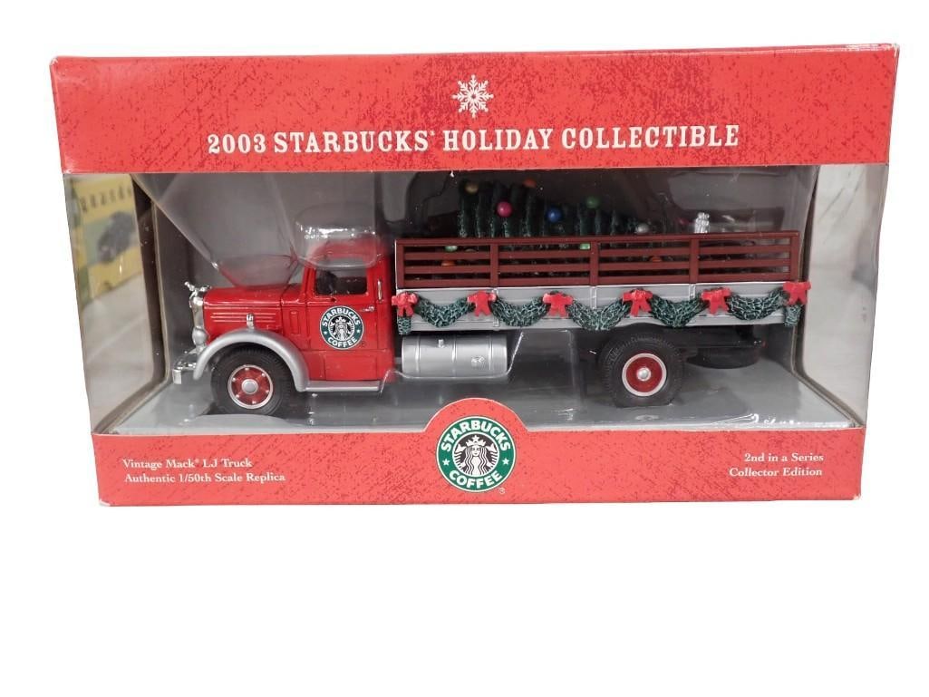 Starbucks Coffee Mack LJ Truck 1/50th Scale Replica 2nd in a Series Collector Edition Model Christma: Starbucks Coffee Mack LJ Truck 1/50th Scale Replica 2nd in a Series Collector Edition Model Christmas Vehicle New in Box All pictures are considered part of the description and should be examined car