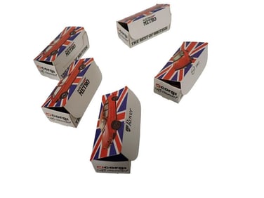 5 Corgi Junior Die Cast Model Cars incl Triumph TR7 with British Airways Logo, a Rover, 3 Austin Met