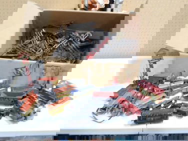 Vintage Train Lot including O Scale Track, Accessories, Trains, American Flyer, etc.