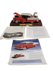 Danbury Mint 1955 Chevrolet Bel Air 1:16 Scale Die-Cast Car Model with paperwork