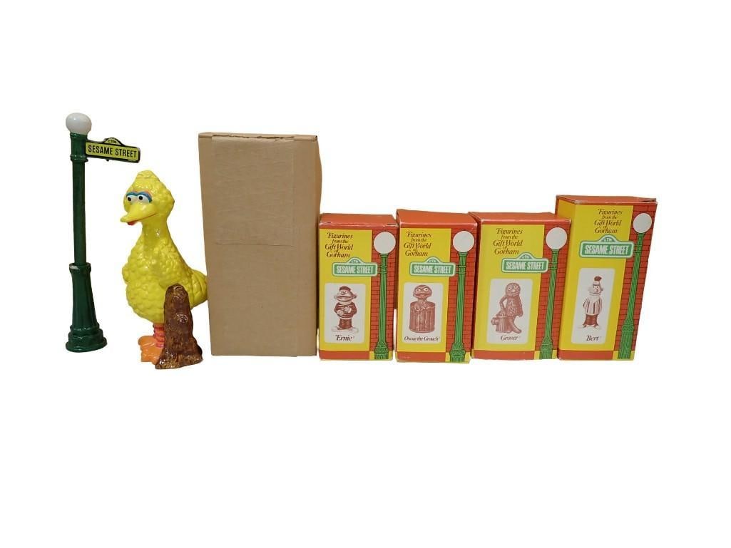Sesame Street Figurines incl Gift world of Gorham Includes Oscar the Grouch, Ernie, Bert, Grover, Bi: Sesame Street Figurines incl Gift world of Gorham Includes Oscar the Grouch, Ernie, Bert, Grover, Big Bird. New in Boxes All pictures are considered part of the description and should be examin