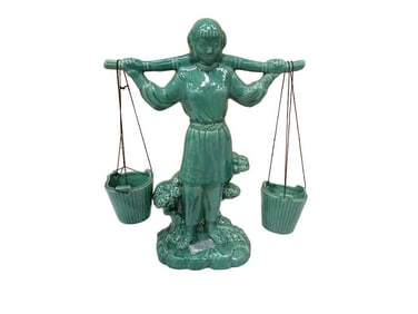 Vintage 1950's Gonder Ceramic Water Carrier Complete with Buckets