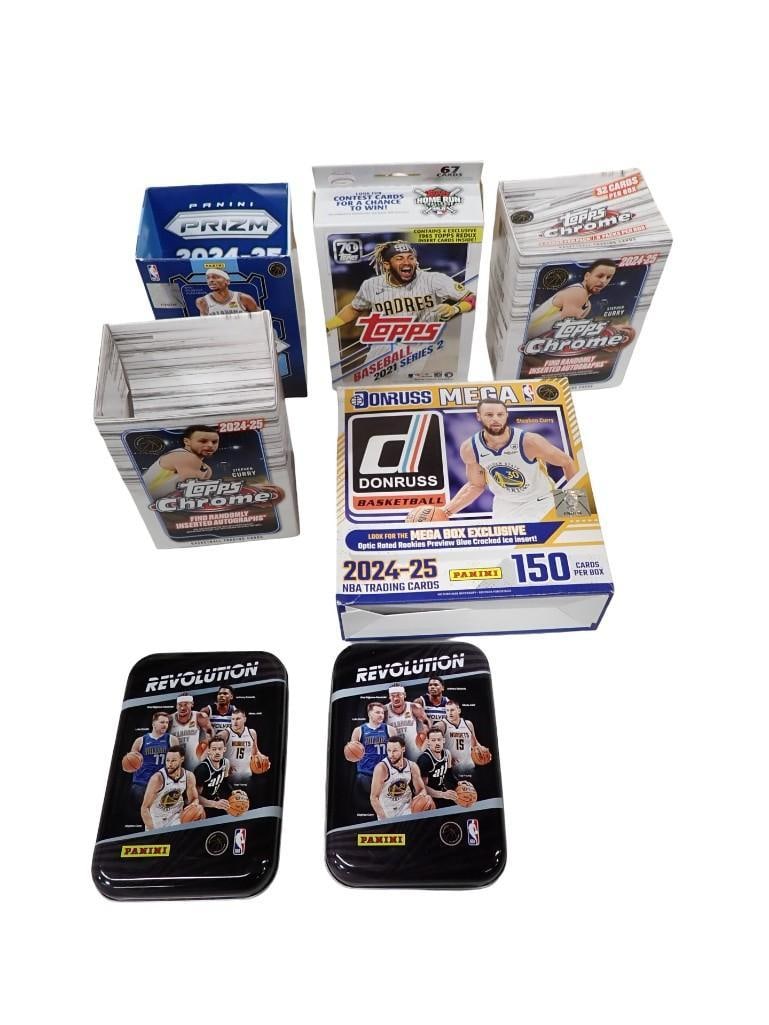 Sports Cards incl 2024-2025 Basketball, 2021 Baseball, RC's, Etc: Sports Cards incl 2024-2025 Basketball, 2021 Baseball, RC's, Etc All pictures are considered part of the description and should be examined carefully by bidders. Live Auctioneers is now offering L