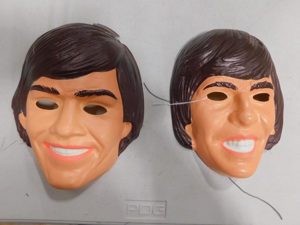 Two vintage Vacuform Halloween Masks featuring the Monkees - Davy Jones (1 of 4)