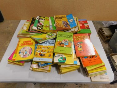 Huge Lot of Vintage Kids Books including Peanuts, Andy Capp, Wizard of Id, etc