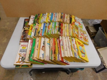 Large Lot of Vintage Books including Mad Magazine and Family Circus Books