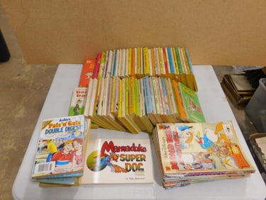 Lot of Vintage Books including Beatle Bailey, Hagar the Horrible, B.C., Archie, Donald Duck, etc