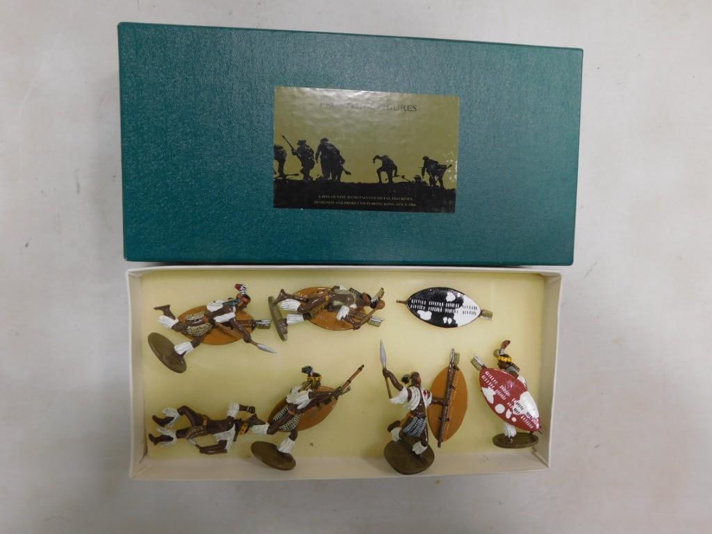 Frontline Figures Metal Toy Soldiers Z.W.6. Zulu Regiment Charging to Attack: Frontline Figures Metal Toy Soldiers Z.W.6. Zulu Regiment Charging to Attack. Includes 2 casualties. In original box All pictures are considered part of the description and should be exam