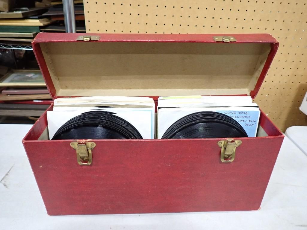 Case full of Vinyl 45 RPM Records including The Turtles, Jeff Beck, The Who, Dave Clark, McCoys, etc: Case full of Vinyl 45 RPM Records including The Turtles, Jeff Beck, The Who, Dave Clark, McCoys, Stevie Wonder, Manfred Mann, Ella Fitzgerald, Buckinghams, etc.UB40 with Chrissie Hynde, etc All pictu