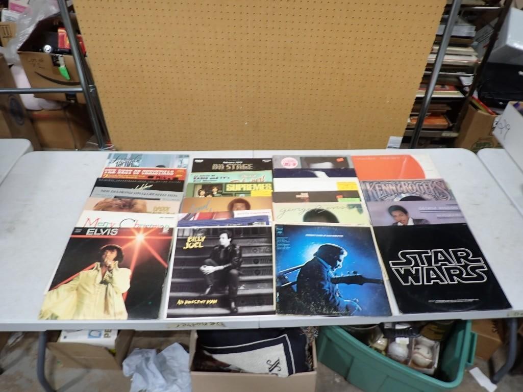 Vinyl Record Albums including Star Wars, Elvis, Supremes, Kenny Rogers, Billy Joel, Elvis, George Be (1 of 8)