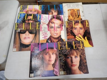 Lot of Elle Magazines including many from 1987