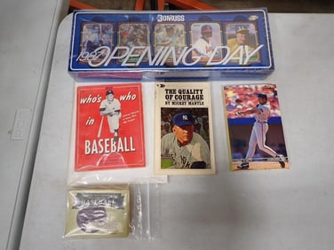 Baseball Lot including 1987 Donruss Cards, 1957 Who's Who in Baseball, Mickey Mantle, Pocket Encyclo
