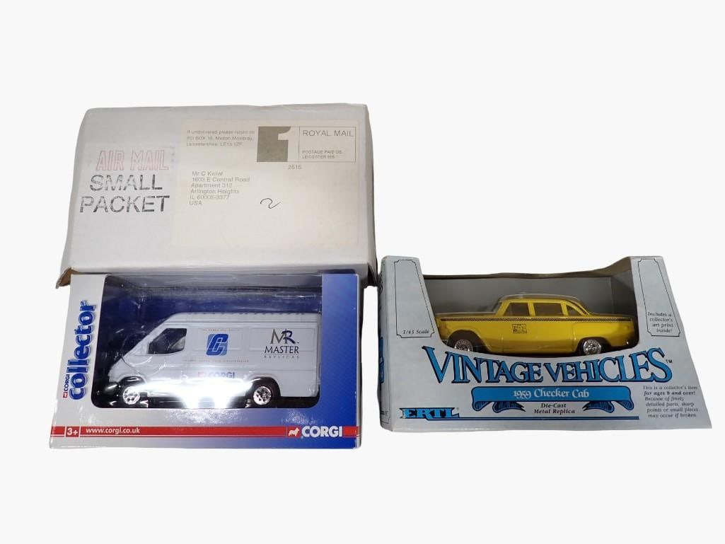 2 Die Cast Model Vehicles incl Corgi CC07811 Master RElease 1:43 Scale Ford Transit Van and Ertl Vin (1 of 5)