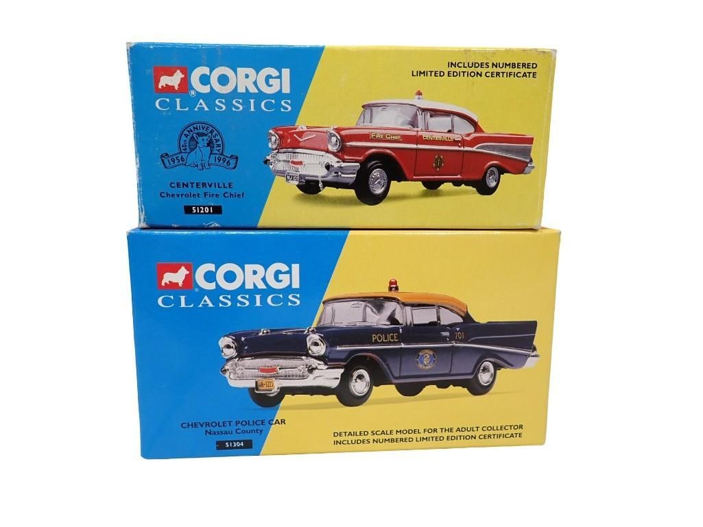 2 Corgi Classics Die Cast Model Cars incl Centerville Chevrolet Fire Chief 51201 and Nassau County C (1 of 6)