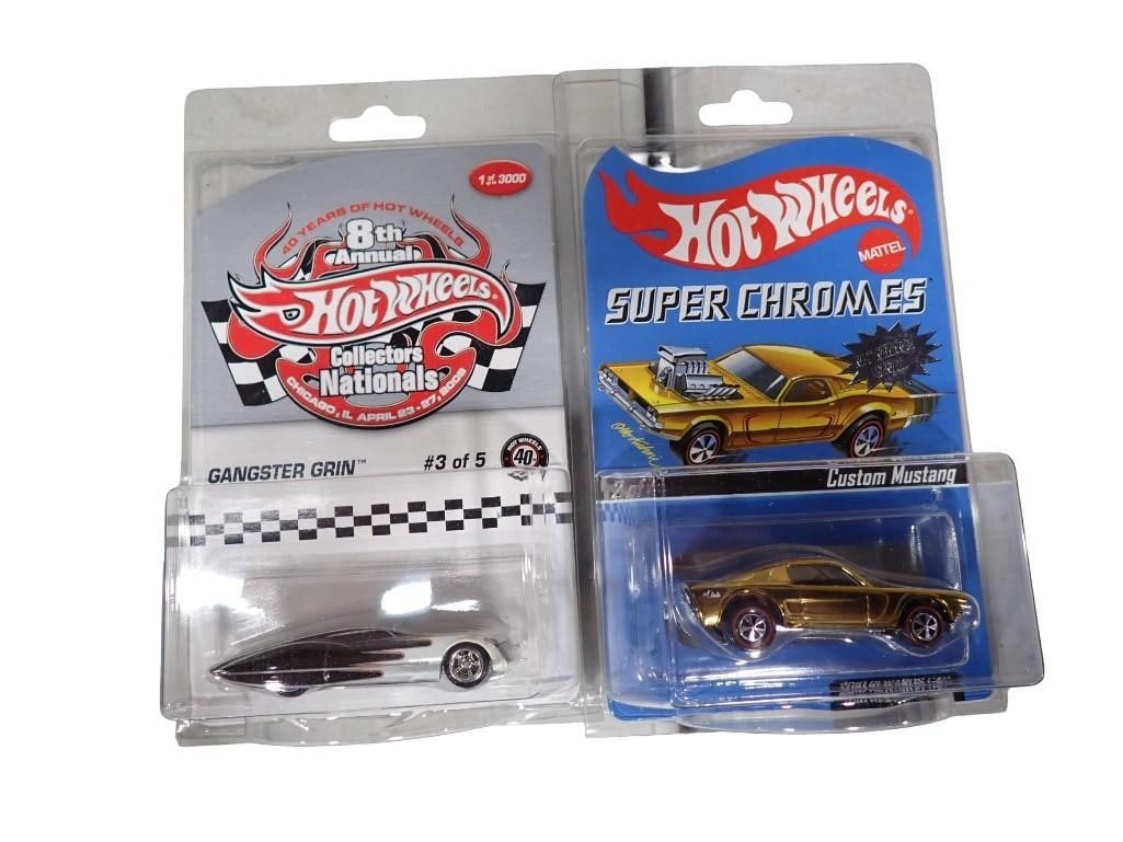 Hot Wheels Super Chromes Redline Reproduction Custom Mustang and Collectors Nationals Gangster Grin (1 of 8)