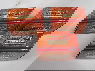 3 Corgi Heroes Under Fire 1:32 Scale Metal Firefighters Figures Limited Editions