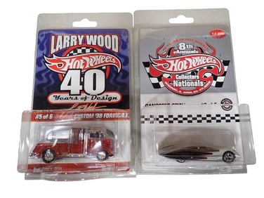 Hot Wheels Larry Wood Custom '38 Ford C.O.E and Hot Wheels Collectors Nationals Gangster Grin