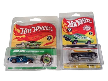 2 Hot Wheels incl Hot Wheels Red Line Club RLC King Kuda and Hot Wheels 2008 Black Super Van