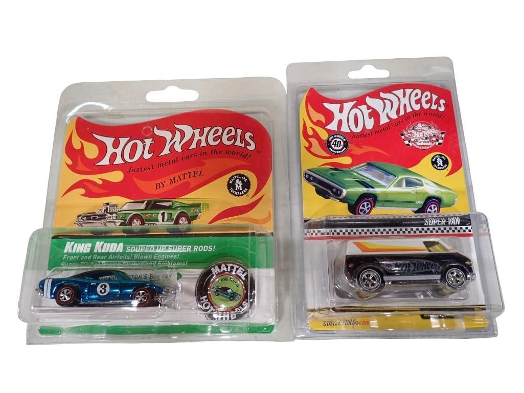2 Hot Wheels incl Hot Wheels Red Line Club RLC King Kuda and Hot Wheels 2008 Black Super Van (1 of 8)