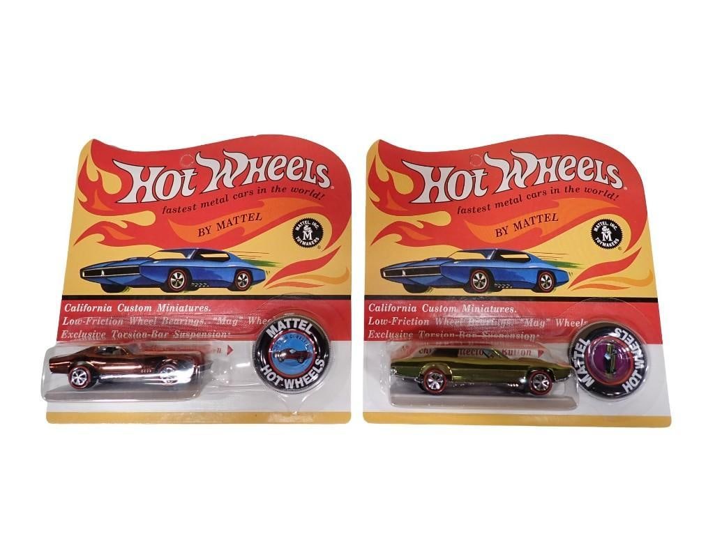 2 Hot Wheels Red Line Collector's Club RLC Die Cast Cars incl  '68 Custom Corvette and T-Bird (1 of 6)