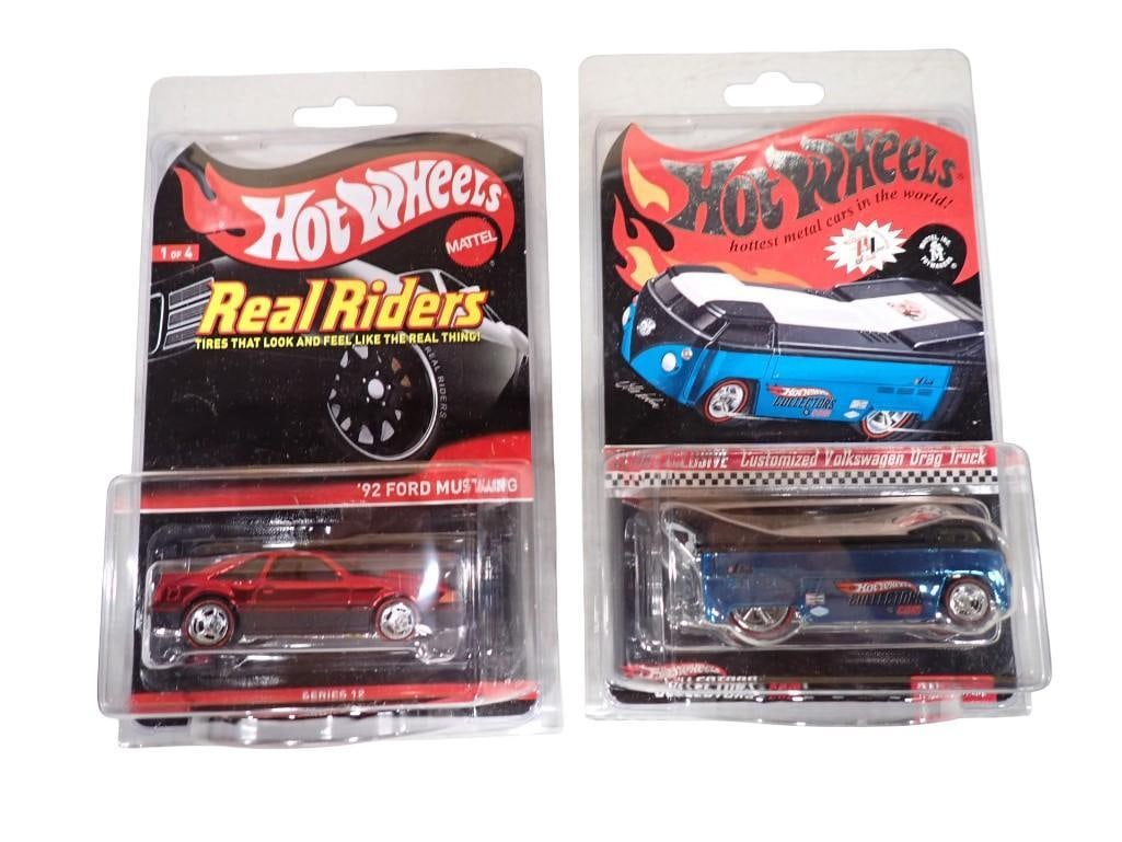 Hot Wheels Real Riders '92 Ford Mustang and Hot Wheels Red Line Club RLC Customized Volkswagen Drag (1 of 8)