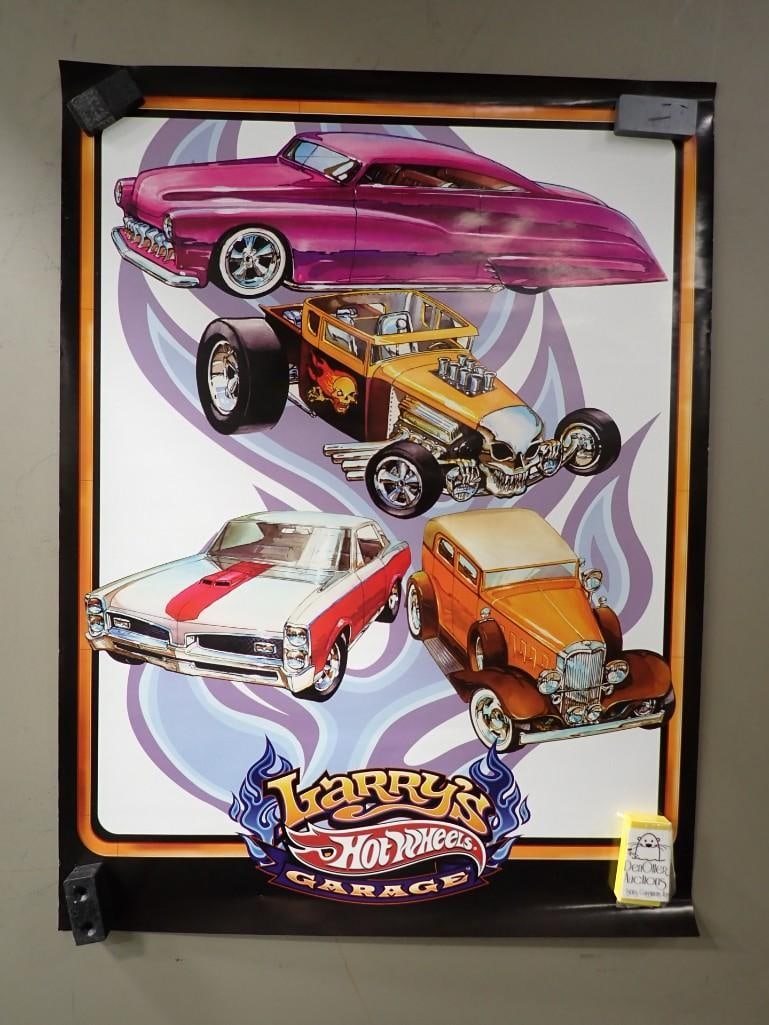 Larry's Hot Wheels Garage Poster 24"x18": Larry's Hot Wheels Garage Poster 24"x18" All pictures are considered part of the description and should be examined carefully by bidders. Live Auctioneers is now offering Live Shipping t