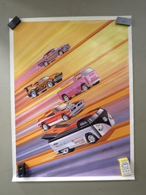 Hot Wheels Red Line Club 2007 Poster 24"x18"