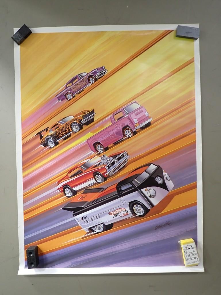 Hot Wheels Red Line Club 2007 Poster 24"x18": Hot Wheels Red Line Club 2007 Poster 24"x18" All pictures are considered part of the description and should be examined carefully by bidders. Live Auctioneers is now offering Live Shipping t
