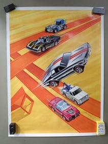 Hot Wheels Red Line Club RLC 2010 Poster 24"x18"